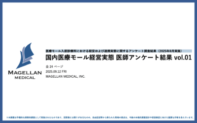 医療モール入居診療所の経営実態を明らかにする試みの第１弾として、医師アンケート結果を公開（2025年8月調査）― マゼランメディカル×京都府立大学伊藤研究室（医療経済学）による共同調査 ―